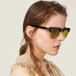 Acid Yellow Lenses Miu Miu Runway Sunglasses | Miu Miu