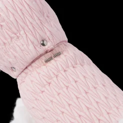 Alabaster Pink Matelassé Fabric Dog Harness | Miu Miu