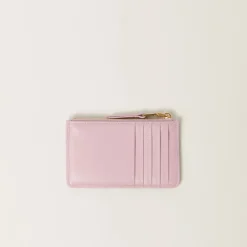 Alabaster Pink Matelassé Nappa Leather Envelope Wallet | Miu Miu
