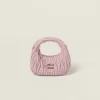 Alabaster Pink Wander Matelassé Nappa Leather Hobo Mini-bag | Miu Miu