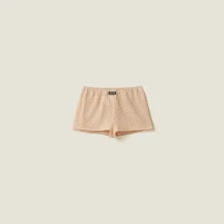 Albino White Cashmere And Silk Shorts | Miu Miu