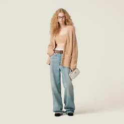Albino White Cashmere And Silk Top | Miu Miu