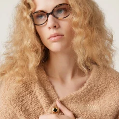Albino White Cashmere And Silk Knit Cardigan | Miu Miu