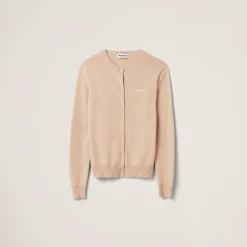 Albino White Cashmere Knit Cardigan | Miu Miu
