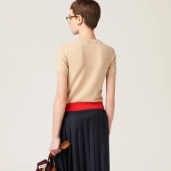 Albino White Cashmere Sweater | Miu Miu