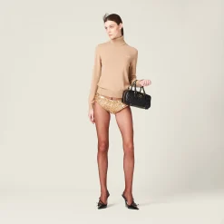 Albino White Cashmere Turtleneck Sweater | Miu Miu