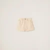 Albino White Garment-dyed Corduroy Bermudas | Miu Miu