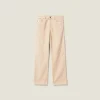 Albino White Garment-dyed Corduroy Pants | Miu Miu