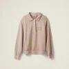 Albino White Garment-dyed Cotton Fleece Sweatshirt | Miu Miu