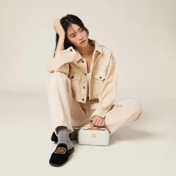 Albino White Garment-dyed Corduroy Pants | Miu Miu