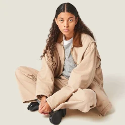 Albino White Garment-dyed Gabardine Pants | Miu Miu