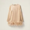 Albino White Satin Mini-dress | Miu Miu