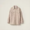 Albino White Wool Blouson Jacket | Miu Miu