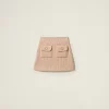 Albino White Wool Miniskirt | Miu Miu
