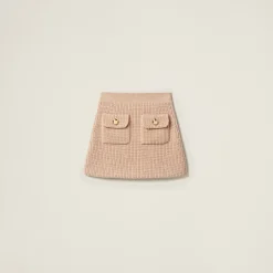Albino White Wool Miniskirt | Miu Miu