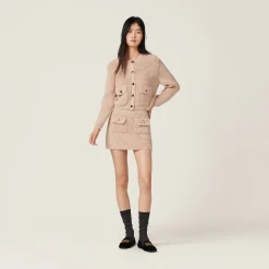 Albino White Wool Miniskirt | Miu Miu