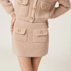Albino White Wool Miniskirt | Miu Miu