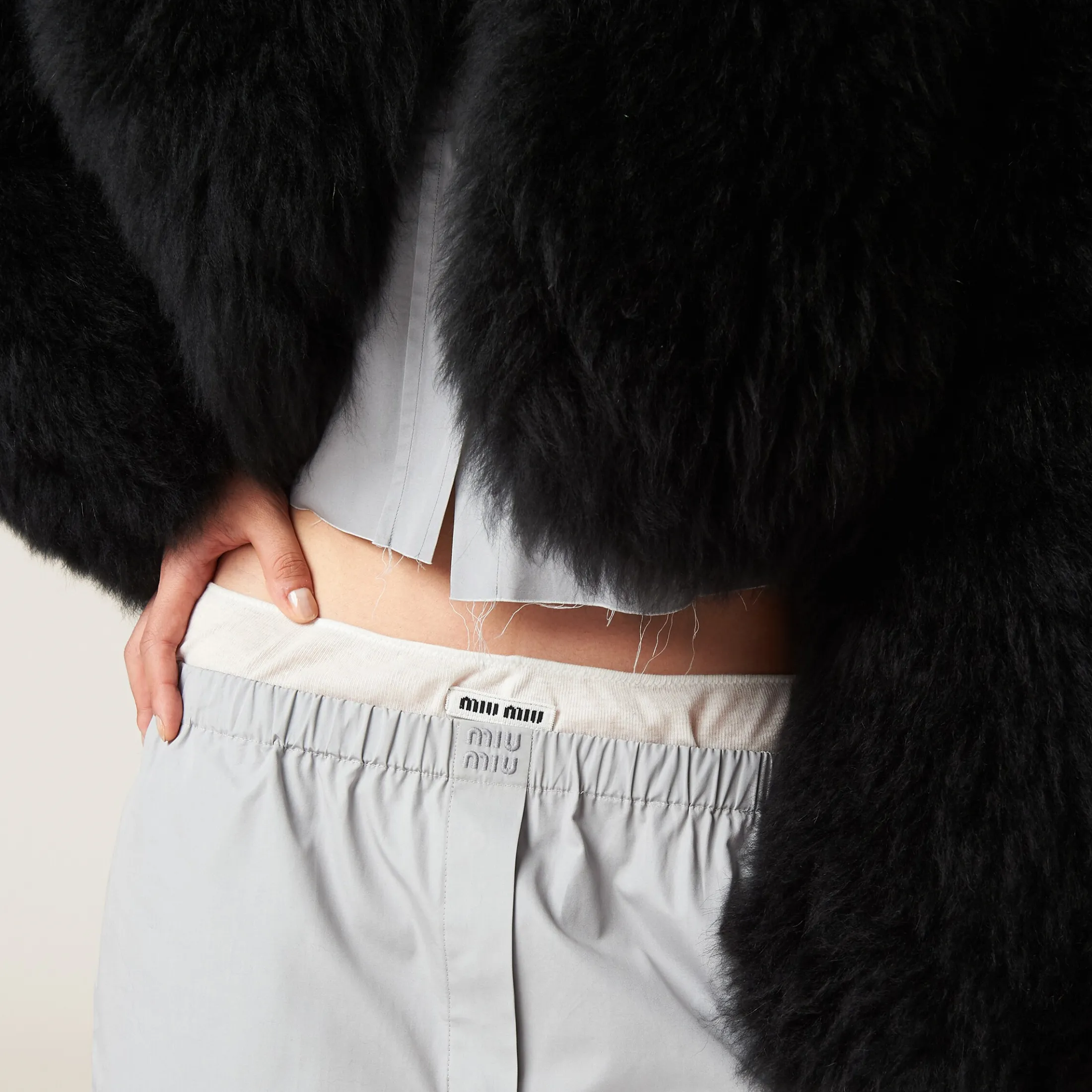 Aluminum Poplin Boxers | Miu Miu