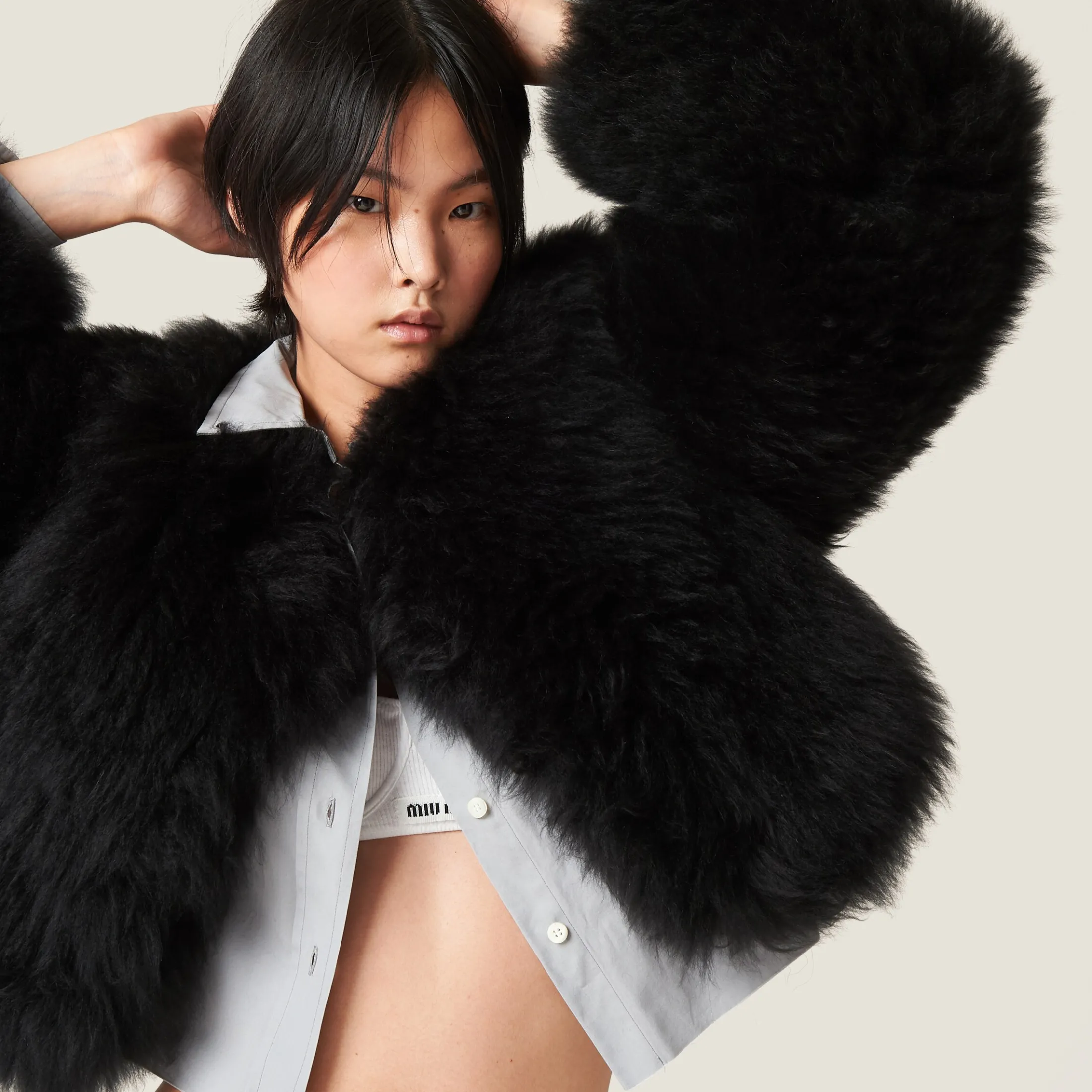 Aluminum Poplin Shirt | Miu Miu