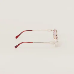 Amaranth Lenses Miu Miu Logo Sunglasses | Miu Miu