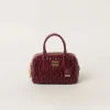 Amaranth Red/maize Yellow Arcadie Matelassé Nappa Leather Bag | Miu Miu