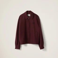 Amaranth Red/maize Yellow Mohair Blouson Jacket | Miu Miu