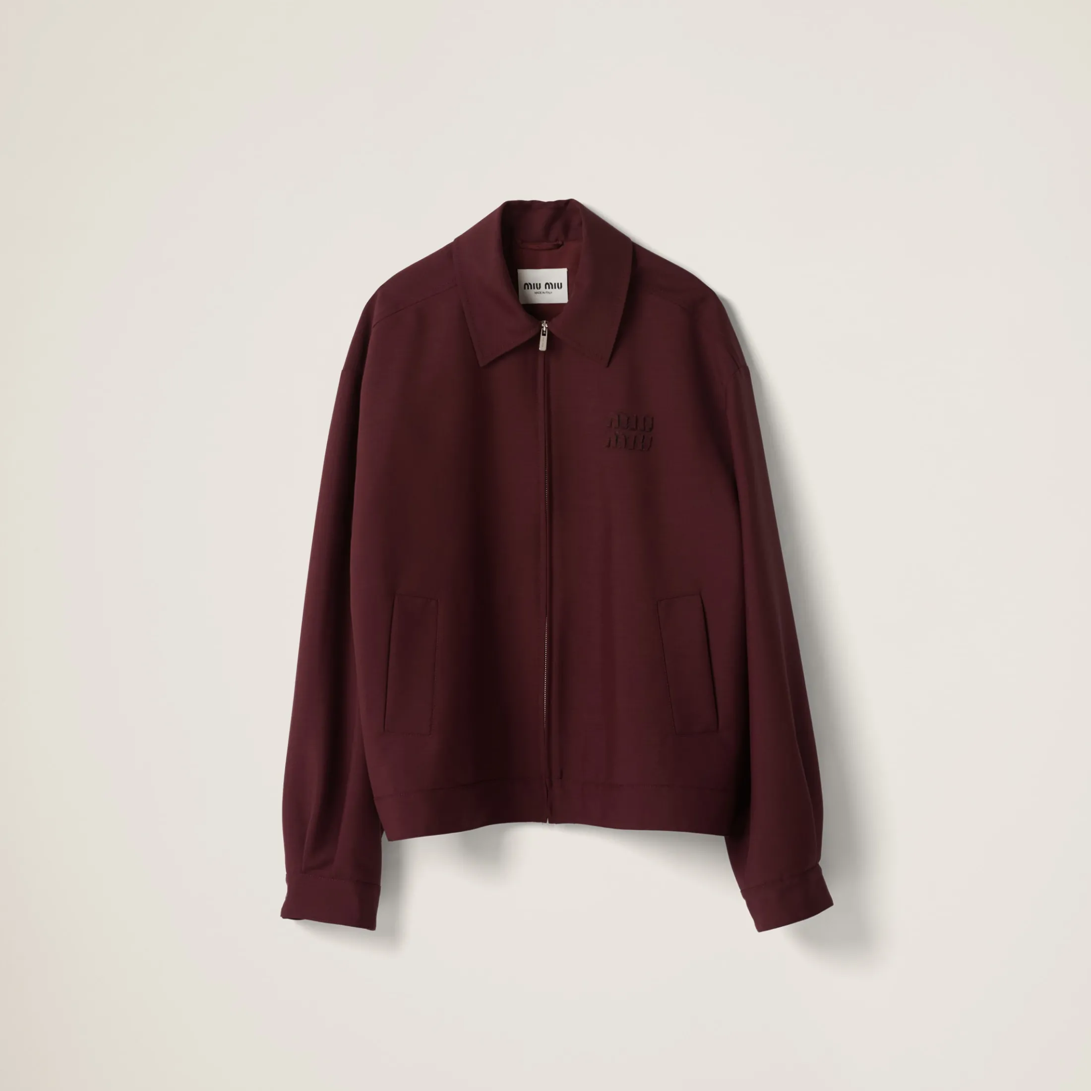 Amaranth Red/maize Yellow Mohair Blouson Jacket | Miu Miu