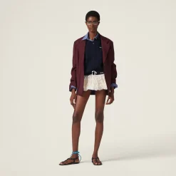 Amaranth Red/maize Yellow Single-breasted Mohair Jacket | Miu Miu