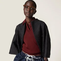 Amaranth Red/maize Yellow Wool Sweater Vest | Miu Miu