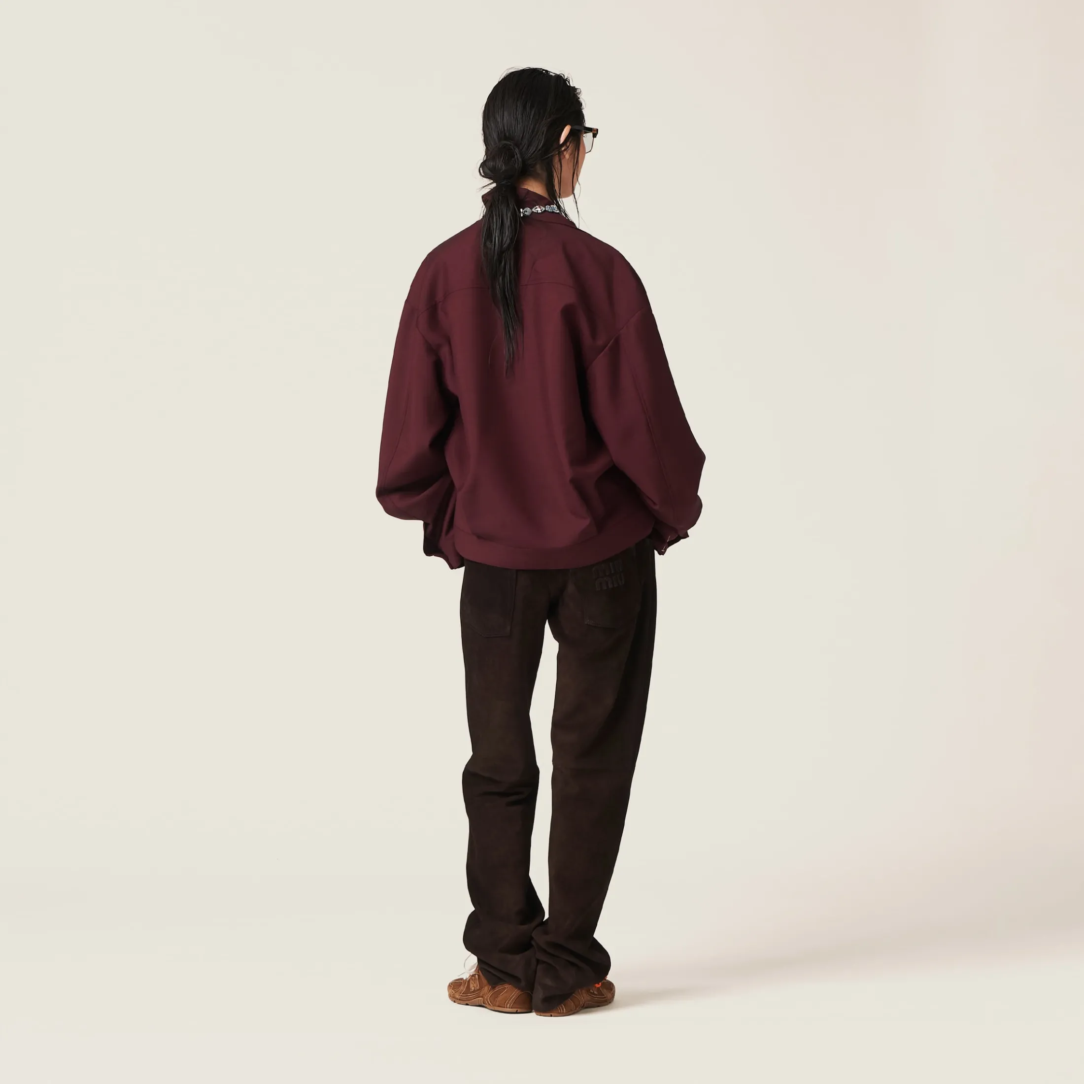 Amaranth Red/maize Yellow Mohair Blouson Jacket | Miu Miu