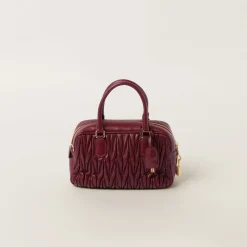 Amaranth Red/maize Yellow Arcadie Matelassé Nappa Leather Bag | Miu Miu