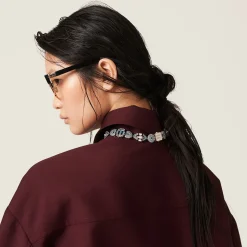 Amaranth Red/maize Yellow Mohair Blouson Jacket | Miu Miu
