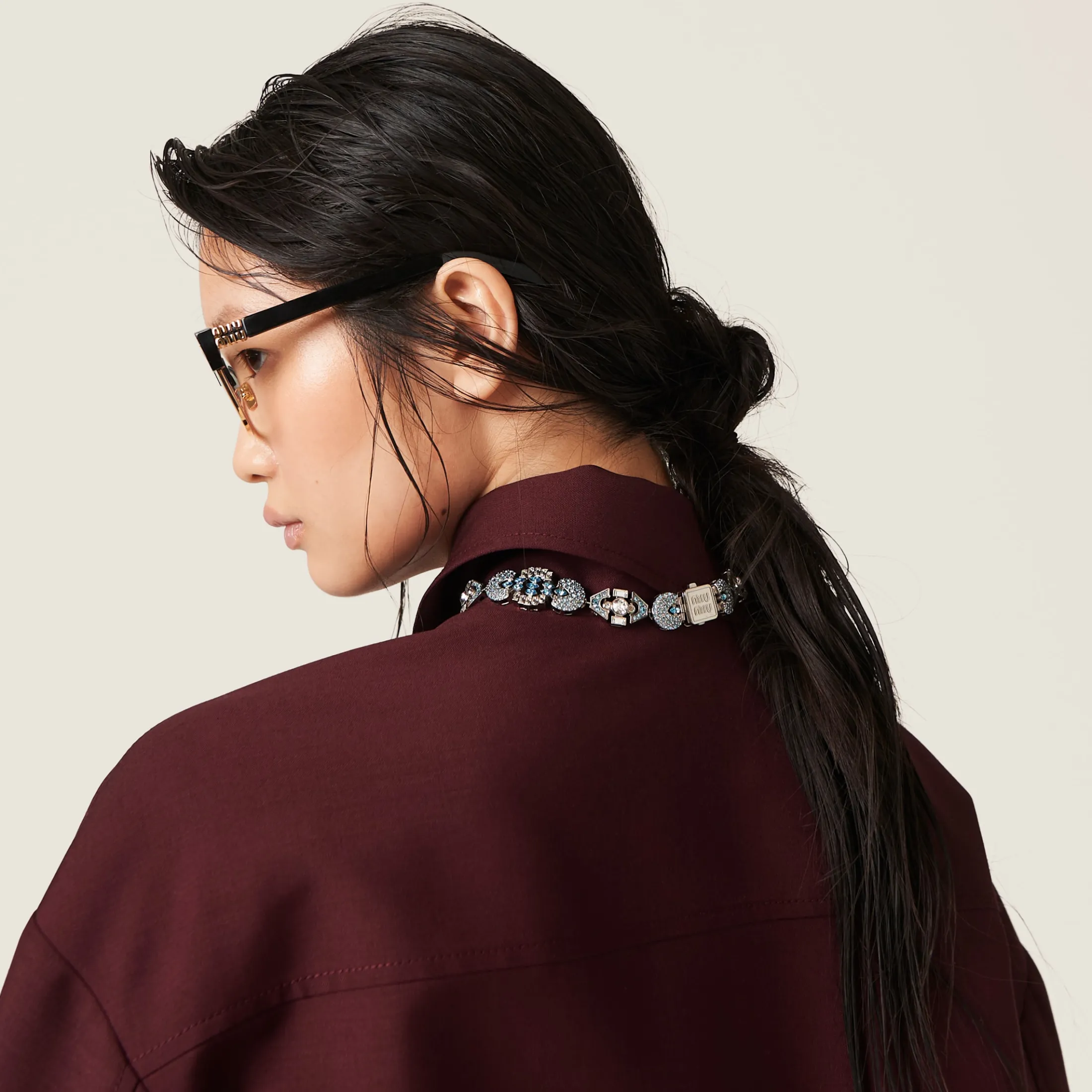 Amaranth Red/maize Yellow Mohair Blouson Jacket | Miu Miu