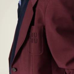 Amaranth Red/maize Yellow Single-breasted Mohair Jacket | Miu Miu