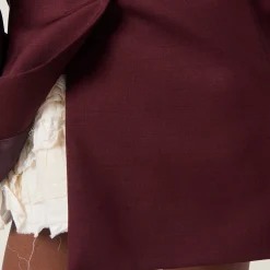 Amaranth Red/maize Yellow Single-breasted Mohair Jacket | Miu Miu