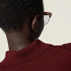 Amaranth Red/maize Yellow Wool Sweater Vest | Miu Miu