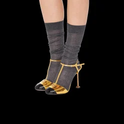 Anthracite Gray Silk Socks | Miu Miu