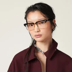 Aquamarine Metal Necklace With Crystals | Miu Miu