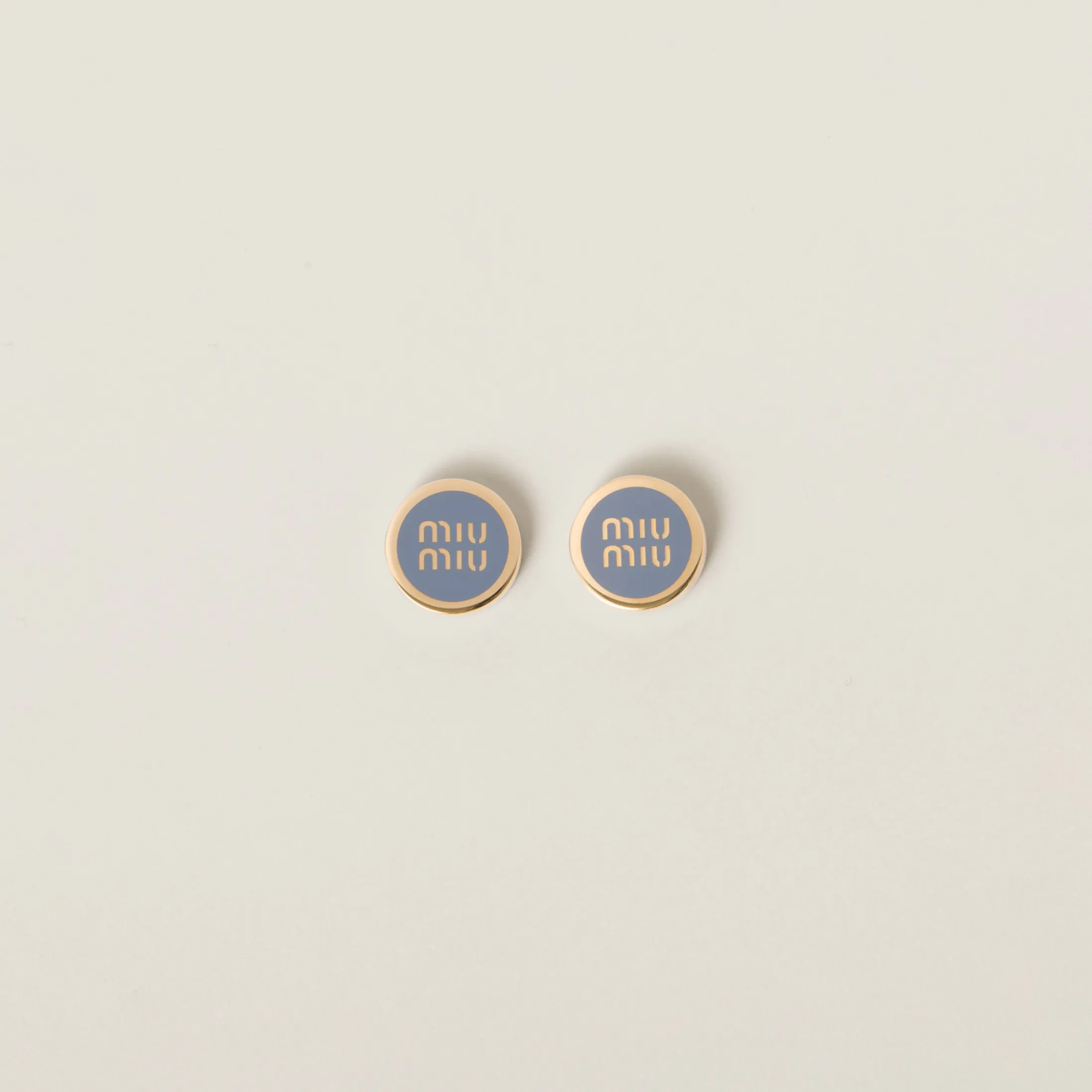 Astral Blue Enameled Metal Earrings | Miu Miu