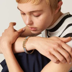 Astral Blue Enameled Metal Bracelet | Miu Miu