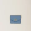 Astral Blue Leather Card Holder | Miu Miu