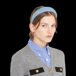 Astral Blue Patent Leather Headband | Miu Miu
