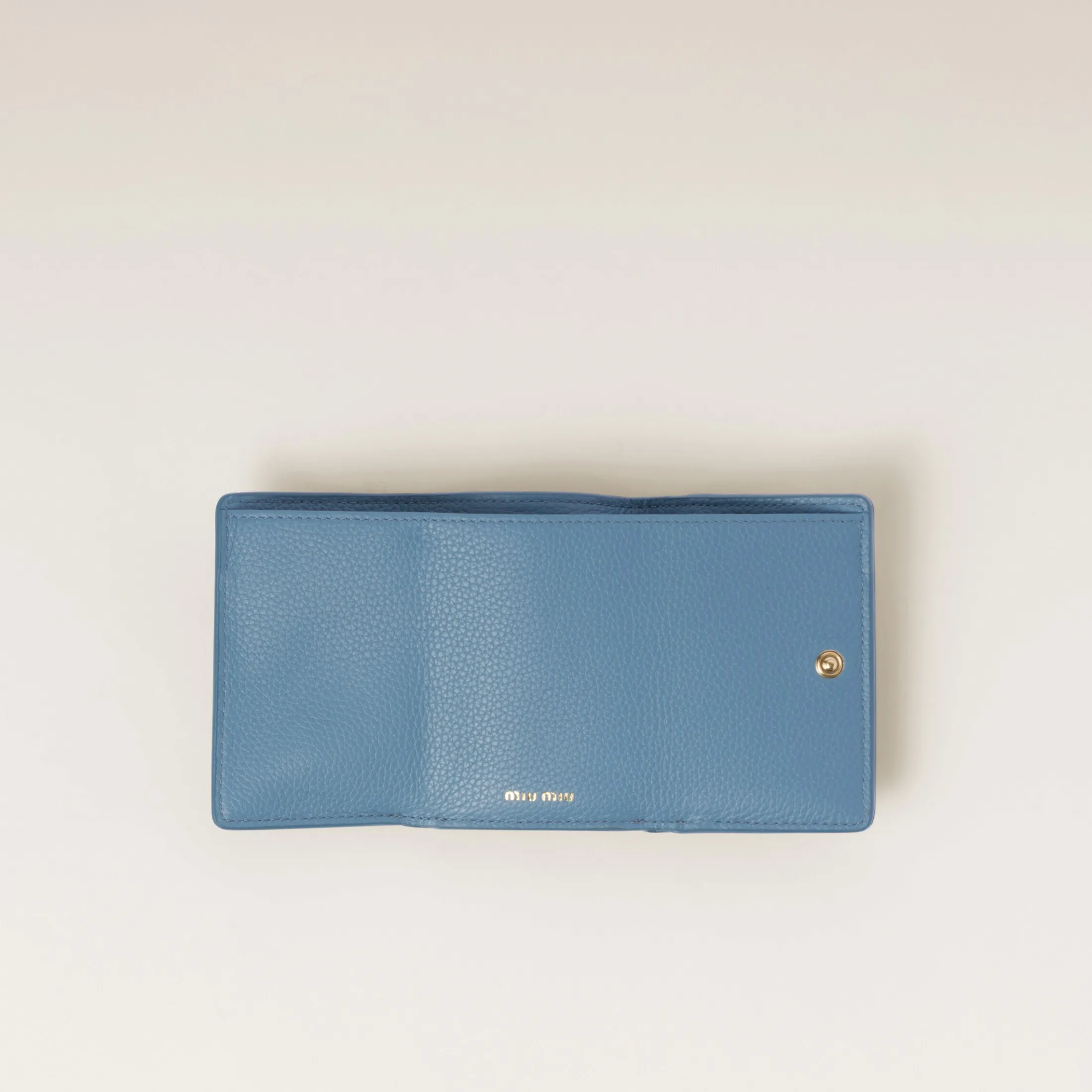 Astral Blue Small Leather Wallet | Miu Miu