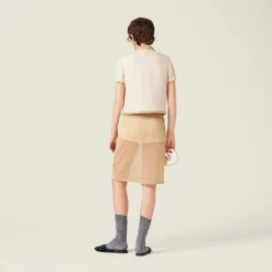Avory/albino White Single-breasted Check Lamé Jacket | Miu Miu