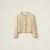 Avory/gold Single-breasted Check Lamé Jacket | Miu Miu
