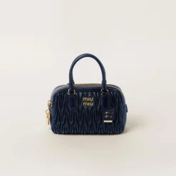 Baltic Blue Arcadie Matelassé Nappa Leather Bag | Miu Miu