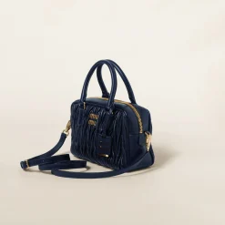 Baltic Blue Arcadie Matelassé Nappa Leather Bag | Miu Miu