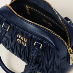 Baltic Blue Arcadie Matelassé Nappa Leather Bag | Miu Miu