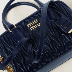 Baltic Blue Arcadie Matelassé Nappa Leather Bag | Miu Miu
