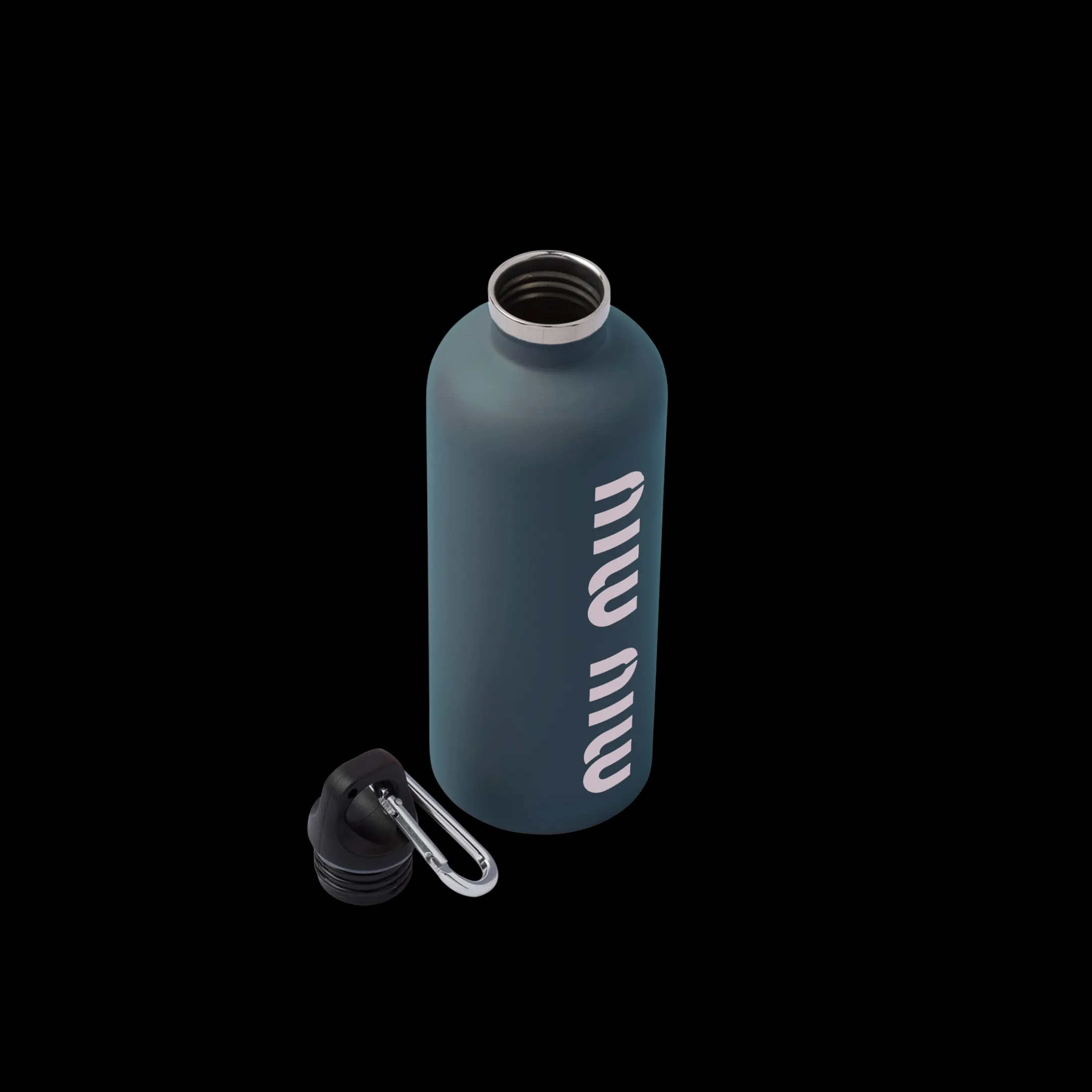 Baltic Blue/white Stainless Steel Water Bottle, 500 Ml | Miu Miu